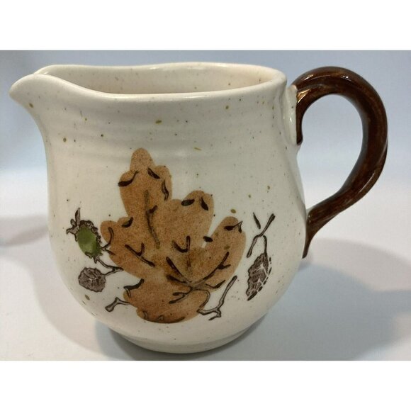 Metlox Poppy Trail Autumn Leaf Woodland Small Gravy/Sauce Pitcher & Creamer Sof2 - Picture 5 of 12